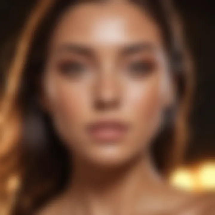 Radiant glow showcasing flawless skin
