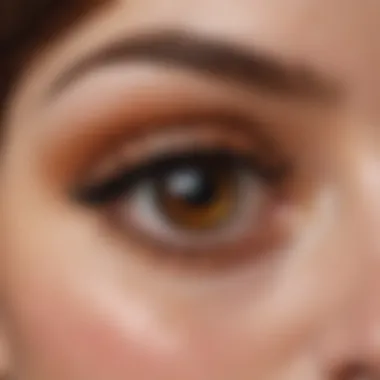 Artistic Indie Eyeshadow Blend Close-up of a custom indie eyeshadow blend with artistic design