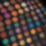 Vibrant indie eyeshadow palette showcasing an array of unique colors