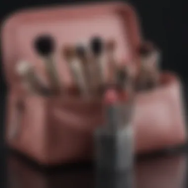 An elegant makeup bag set showcasing a variety of styles