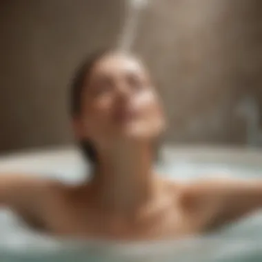 A person enjoying a vapor bath, embodying relaxation and the wellness benefits it offers.