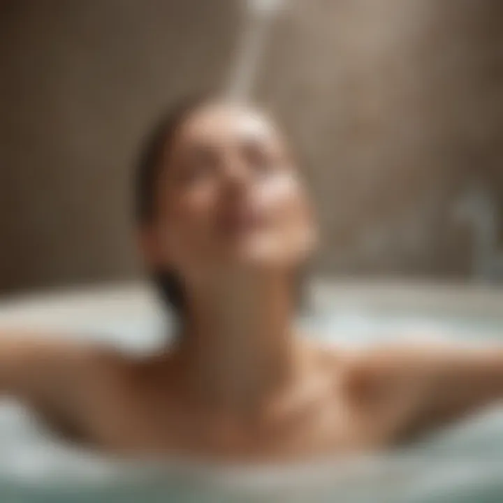 A person enjoying a vapor bath, embodying relaxation and the wellness benefits it offers.