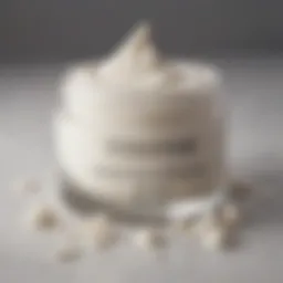 Close-up of niacinamide cream texture showcasing its smooth consistency