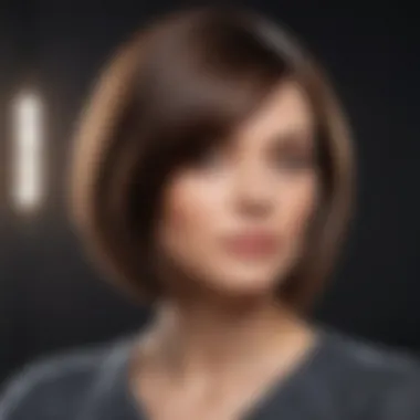 An elegant lob haircut that balances between short and long for versatility