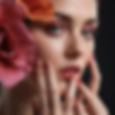 Bold Flower Statement Nails