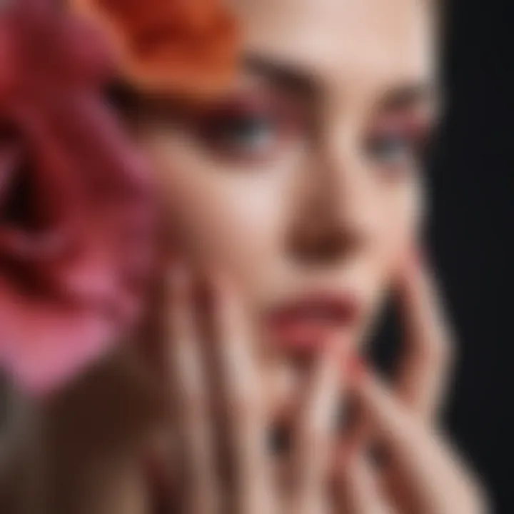 Bold Flower Statement Nails