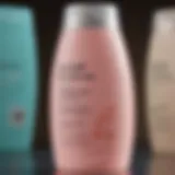 Close-up of medicated shampoo bottle with ingredients list