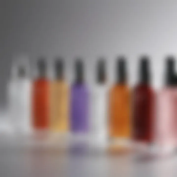 Illustration of hair types and corresponding serums for each