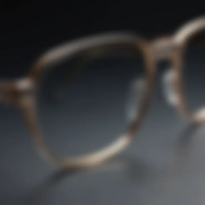 Close-up of high-quality eyeglass frames