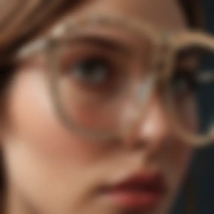 Luxurious eyeglasses with intricate details