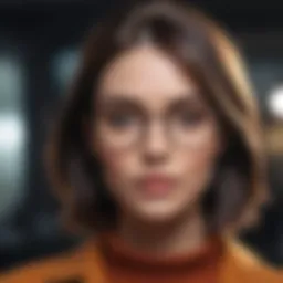 Stylish oval frames complementing round face