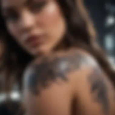 Close-up of high-quality ink selection for deeper undertones