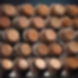 Color swatches showcasing Maybelline foundation shades