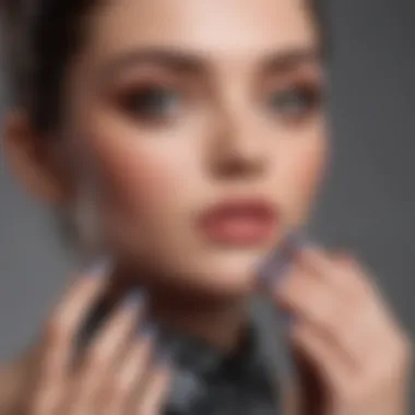 Stunning Creations with Nail Powder Dip An elegant display of finished nail powder dip designs.