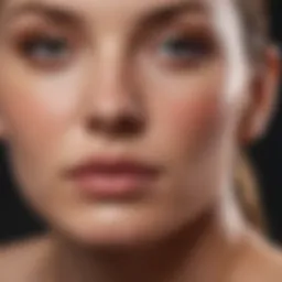 Close-up of skin layers illustrating elasticity
