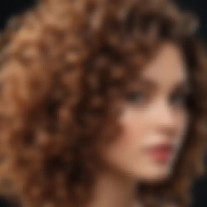 Close-up of luscious and defined curls