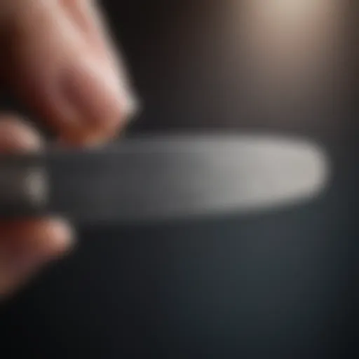 Close-up of a nail file designed for gel polish removal