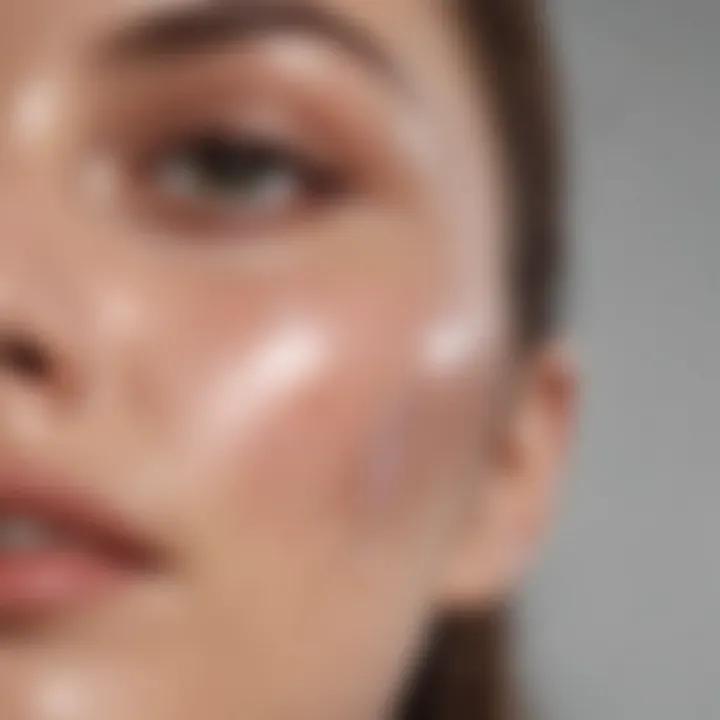 Application of Glossier Dewy Serum on a smooth surface