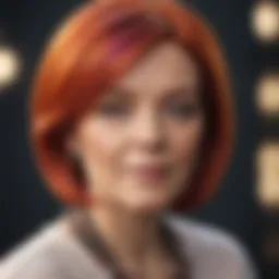 Vibrant hair color palette for older ladies