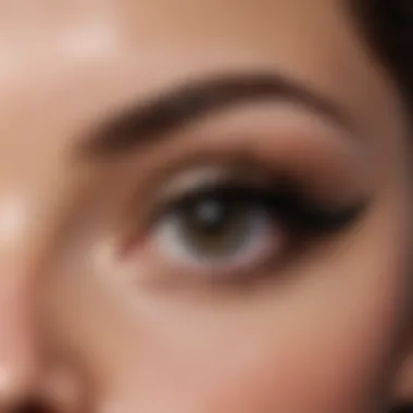 Historical Evolution of Mascara Artistic representation of historical makeup trends featuring mascara