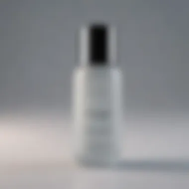 Close-up of a facial cleanser in a sleek container