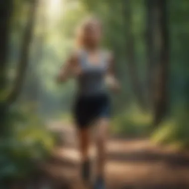 Person engaged in a refreshing outdoor workout