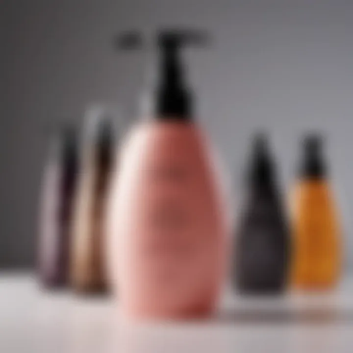 Visual representation of various hair care products for treatment