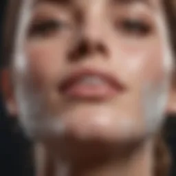 Close-up of a hydrating exfoliating face wash texture