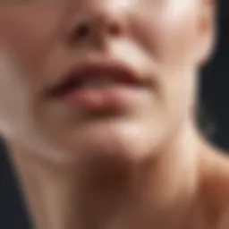 Close-up of razor bumps on skin