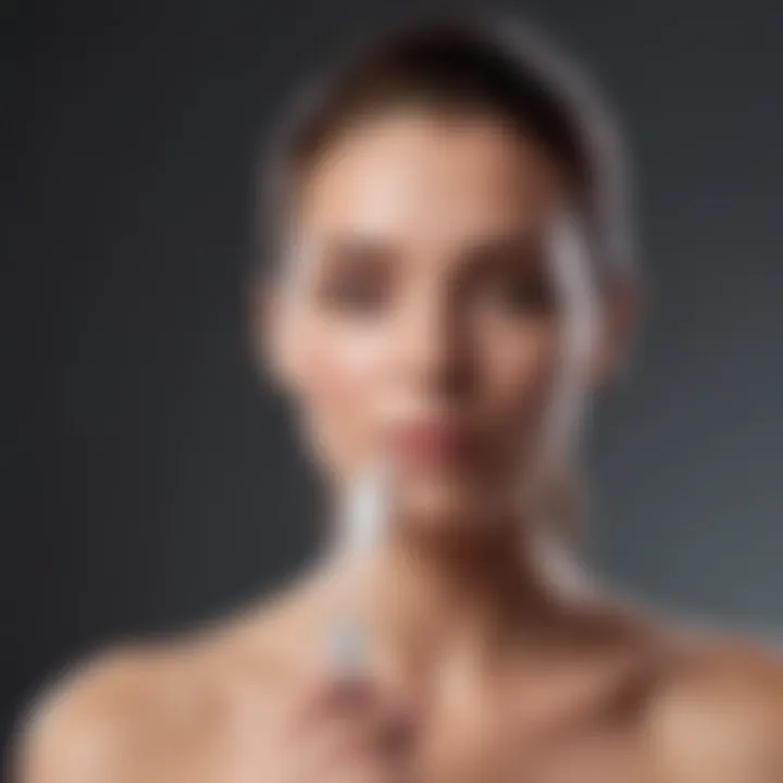 Illustration of Kate's drying lotion being applied to a blemish with precision
