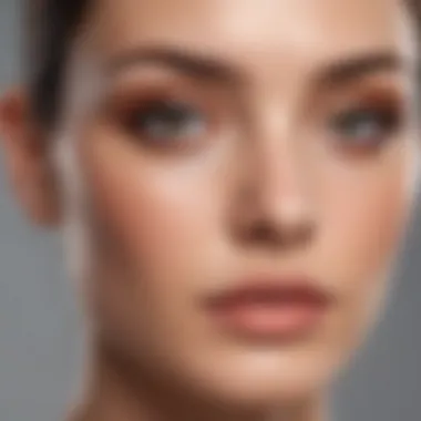 Enduring Effects of Long-Wear Foundation Illustration illustrating the longevity of long-wear foundation on combination skin