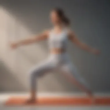 An individual engaging in yoga while wearing loose, comfortable clothing.