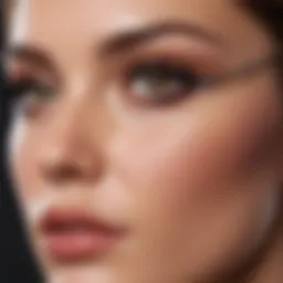 Close-up of Luminess magnetic lashes showcasing their unique design and texture