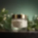 Luxurious cream jar with botanical extracts