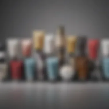 Diverse Collection of Luxury Shaving Creams An array of high-end shaving creams displayed elegantly