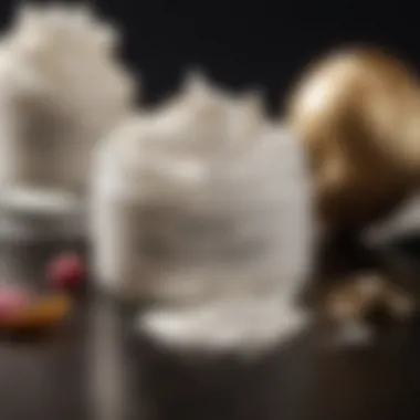 Refined Ingredients in Luxury Formulations Close-up of high-quality ingredients used in luxury shaving creams