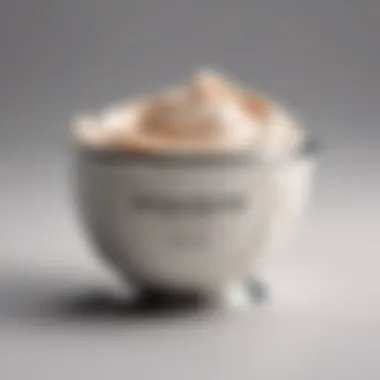 Elegant Texture of Premium Shaving Cream Luxurious shaving cream texture swirled in a bowl