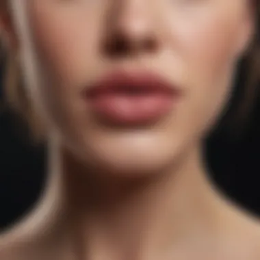 Creamy Lip Application Application of MAC Act Natural Lipstick on lips showcasing its creamy texture