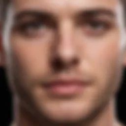 Close-up of smooth skin after shaving