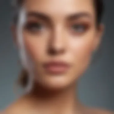 Matte foundation with soft focus background