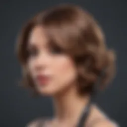 Compact mini ceramic curling iron designed for short hair styling.