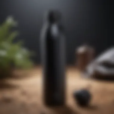 Minimalist Black Stainless Steel Water Bottle