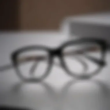 Modern glasses overlapping on a sleek table