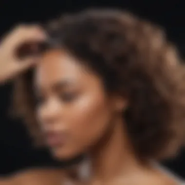 African American hair being gently detangled with wide-tooth comb