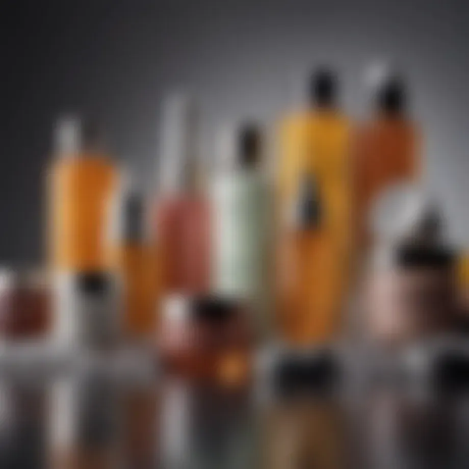 A beautifully arranged selection of skincare products tailored for various skin types.