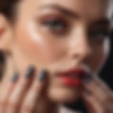Contrasting Nail Enhancements: Traditional vs. Dip Comparison of traditional nail enhancements alongside nail powder dip.