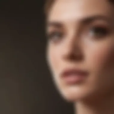 Before and after photos showcasing foundation on combination skin