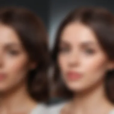 Before and After Odele Shampoo Treatment A before and after comparison of hair treated with Odele Shampoo.