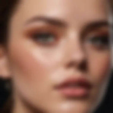 Artistic representation of makeup application techniques for a smooth finish