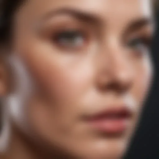 Close-up of mature skin highlighting texture and tone